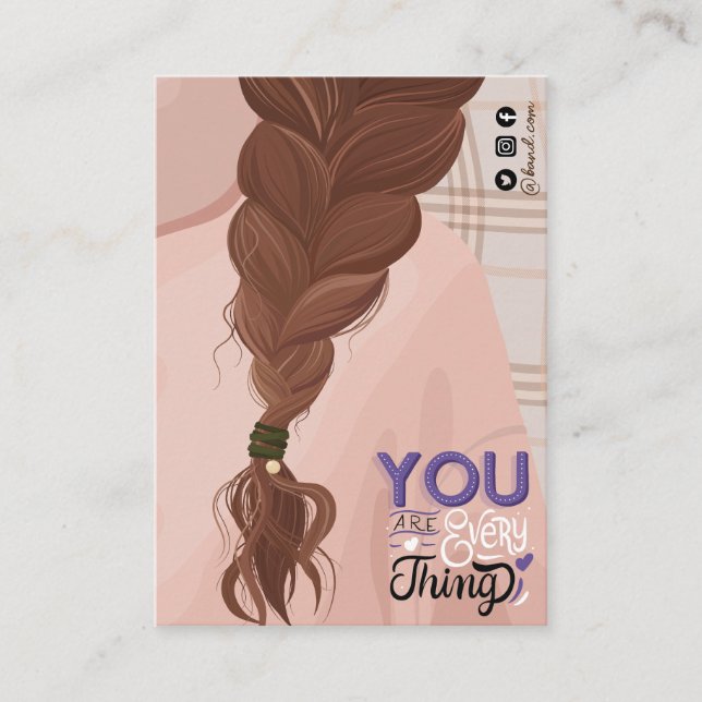 Illustration av Hair Visning Card Visitkort (Framsida)