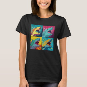 Illustration av hajbestånd Färga djur Kvinnor i Ma T Shirt