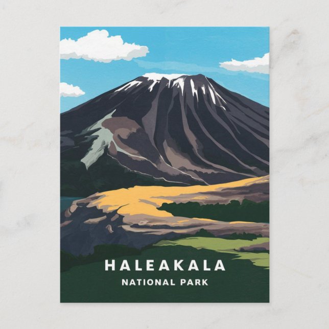 Illustration av Haleakala nationalpark Vykort (Framsida)