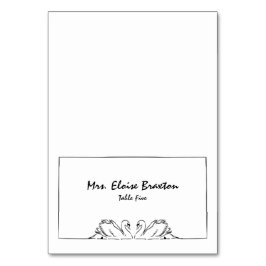 Illustration av handskriven Svan-lampa Bordsnummer