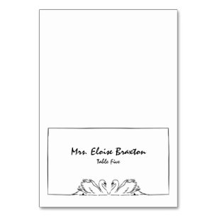 Illustration av handskriven Svan-lampa Bordsnummer