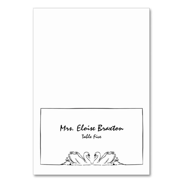 Illustration av handskriven Svan-lampa Bordsnummer (Framsidan)