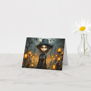 Illustration av happy halloween Gothic Witch Kort