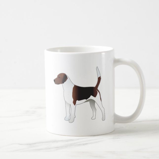 Illustration av Harrier Basic Breed Hound Hund Kaffemugg (Höger)