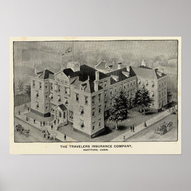 Illustration av Hartford Connecticut Poster (Framsidan)