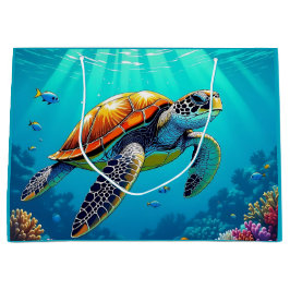 Illustration av havssköldpaddor Vibrant Ocean