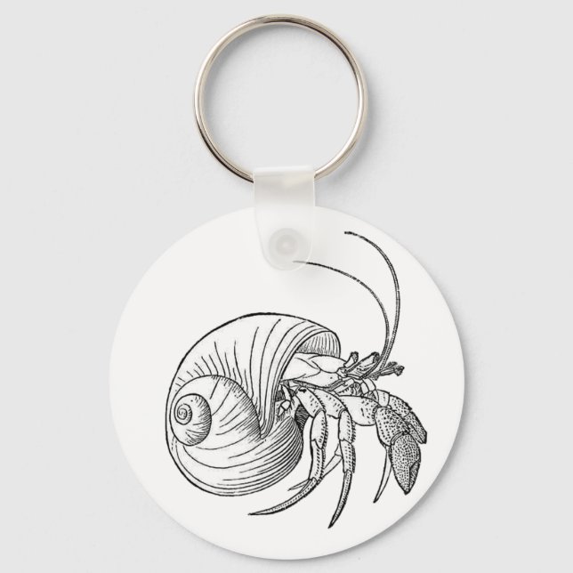 Illustration av Hermit Crab (konst) Nyckelring (Framsida)