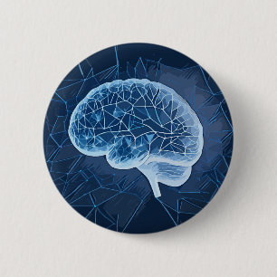 Illustration av hjärnnätverk - Neuralt nätverk Knapp