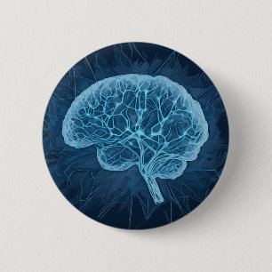 Illustration av hjärnnätverk - Neuralt nätverk Knapp