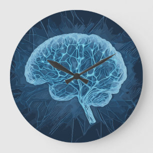 Illustration av hjärnnätverk - Neuralt nätverk Stor Klocka