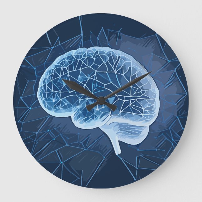 Illustration av hjärnnätverk - Neuralt nätverk Stor Klocka (Framsida)