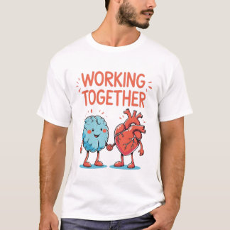 Illustration av hjärta och hjärna t shirt