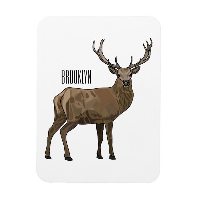 illustration av hjortens tecknad magnet (Vertikal)