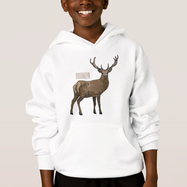 illustration av hjortens tecknad t shirt (Framsida)