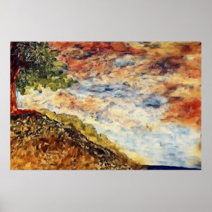 Illustration av höstens magiska skogar poster