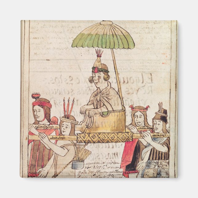 Illustration av Huascar Inca Magnet (Framsidan)