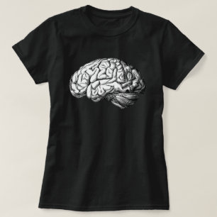 Illustration av humant hjärnskjorta Kvinnor T-shi T Shirt