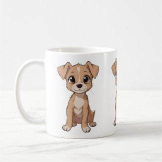 Illustration av Hund av matta djur med stort Ögon Kaffemugg