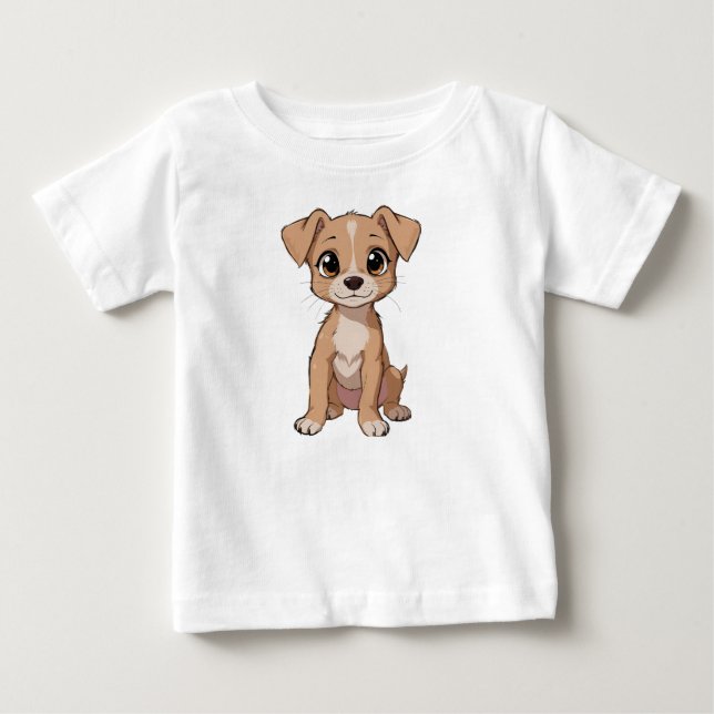 Illustration av Hund av matta djur med stort Ögon T Shirt (Framsida)