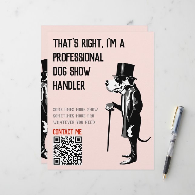 Illustration av Hund Handler Promotion Great dane (Fram/Back In Situ)