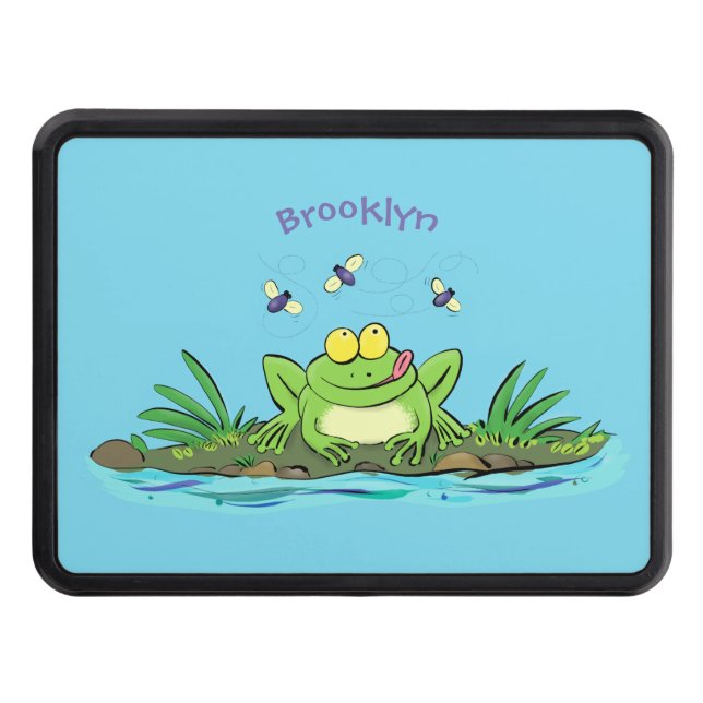 illustration av hungrig grodlans tecknad för  grön dragkroksskydd (Framsidan)