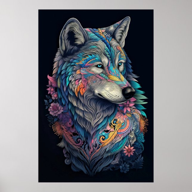Illustration av Hunter Varg Poster (Framsidan)