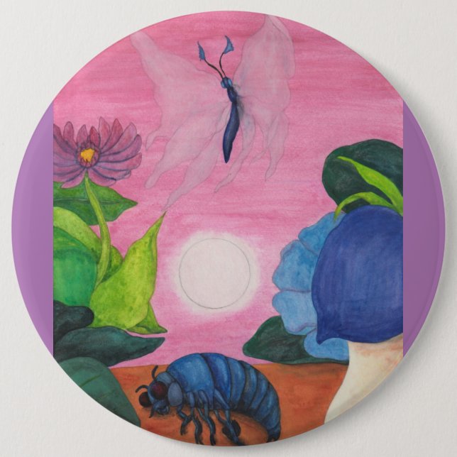 Illustration av Insekt av fjäril-omvandling Knapp (Framsida)