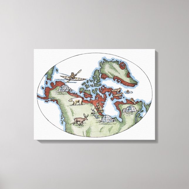 Illustration av Inuitterritoriet Canvastryck (Framsida)