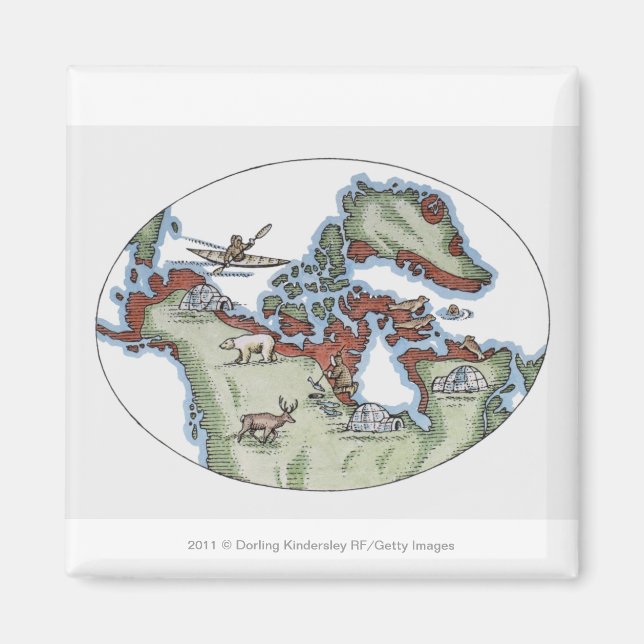 Illustration av Inuitterritoriet Magnet (Framsidan)