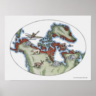 Illustration av Inuitterritoriet Poster