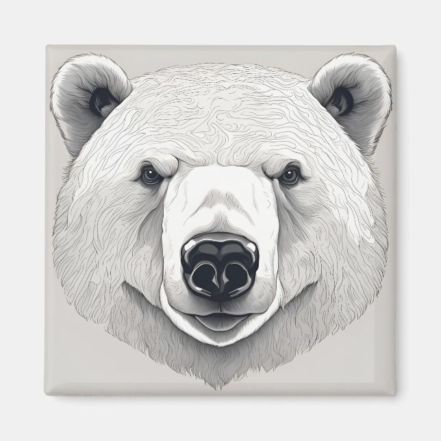 Illustration av isbjörn magnet (Framsidan)
