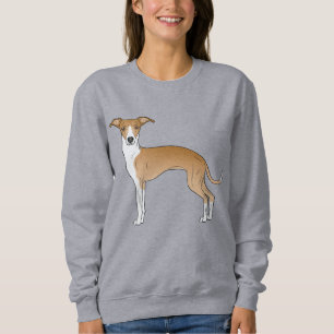 Illustration av italiensk mops Hund i Fawn och Vit T Shirt