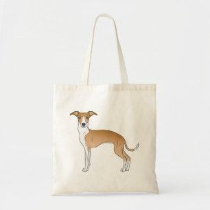 Illustration av italiensk mops Hund i Fawn och Vit Tygkasse