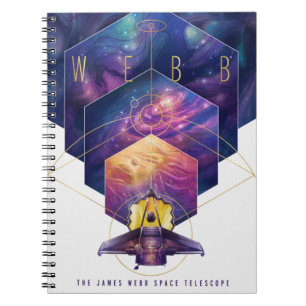 Illustration av James Webb Space Telescope Anteckningsbok