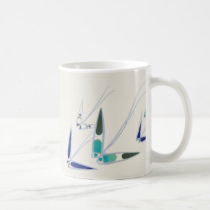 Illustration av japansk fjäril kaffemugg