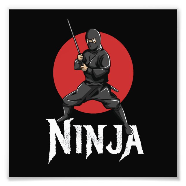 illustration av japansk ninja-svärd fototryck (Framsidan)