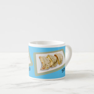 illustration av Jiaozi/kinesisk tecknad av dumplin Espressomugg