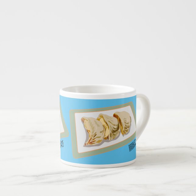 illustration av Jiaozi/kinesisk tecknad av dumplin Espressomugg (Framsida höger)