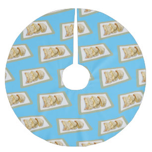 illustration av Jiaozi/kinesisk tecknad av dumplin Julgransmatta Borstad Polyester