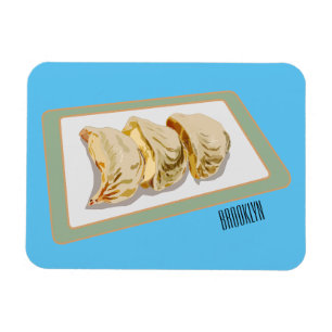illustration av Jiaozi/kinesisk tecknad av dumplin Magnet
