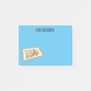 illustration av Jiaozi/kinesisk tecknad av dumplin Post-it Block