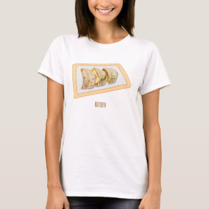 illustration av Jiaozi/kinesisk tecknad av dumplin T Shirt