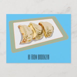 illustration av Jiaozi/kinesisk tecknad av dumplin Vykort