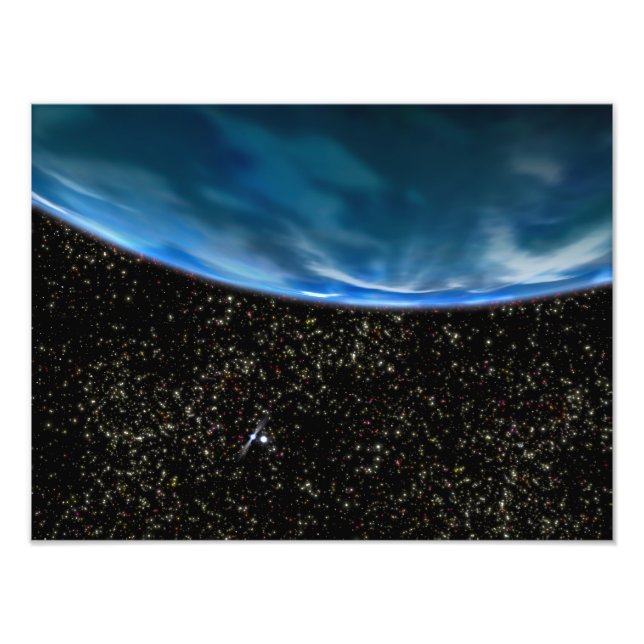 Illustration av jordens horisont fototryck (Framsidan)