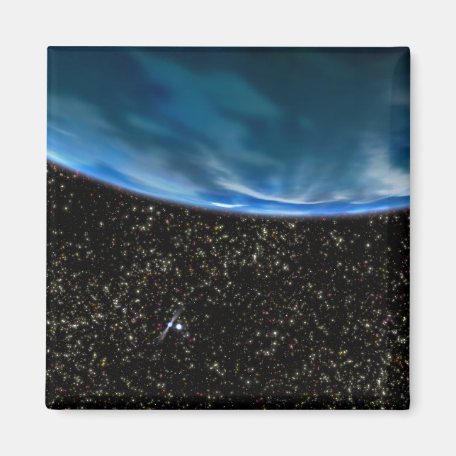 Illustration av jordens horisont magnet (Framsidan)