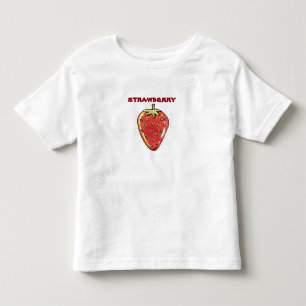 illustration av jordgubbens tecknad stil t-shirt