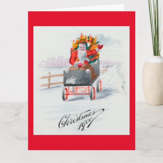 Illustration av Jultomten Helgdag Kort (Framsida)