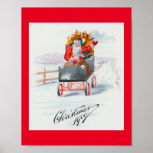 Illustration av Jultomten Helgdag Poster