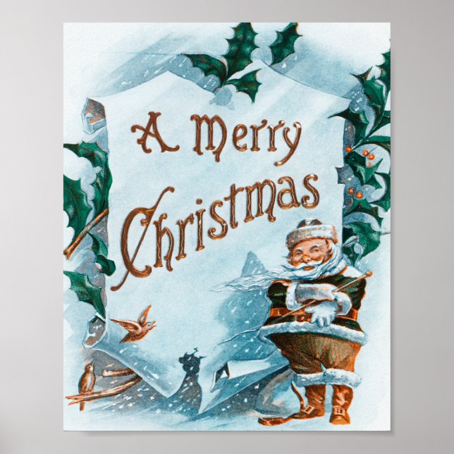 Illustration av Jultomten Helgdag Poster (Framsidan)