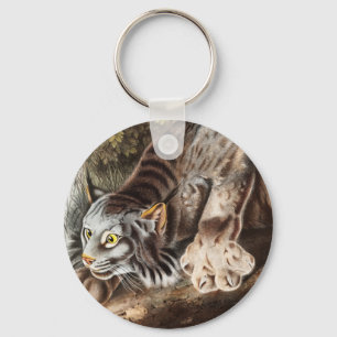 Illustration av Kanada Lynx (Lynx Canadensis) Nyckelring